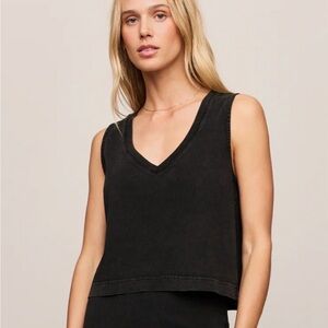 Elegant Black V-Neck Tank Top